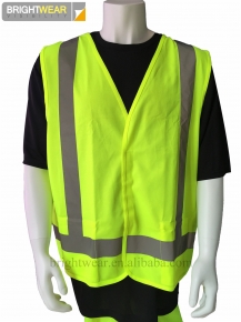 100 polyester safety vest with reflective label