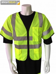 100 polyester mesh safety vest with short sleeve