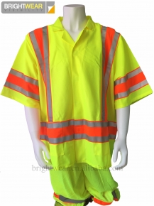100 polyester tricot  safety vest  with short sleeve meet ANSI Class III