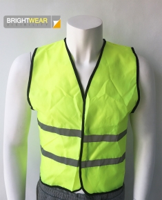 100 polyester mesh hi vis safety vest with reflective tape and velcro