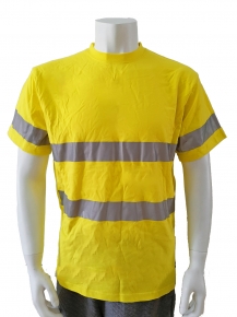 100 cotton reflective safety shirt with heat applied tape