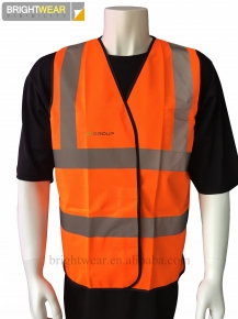 Hi-vis safety vest with solid fabric 120gsm