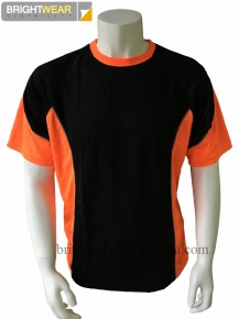 Basic simple style 100 polyester mens t-shirt with contrasting color