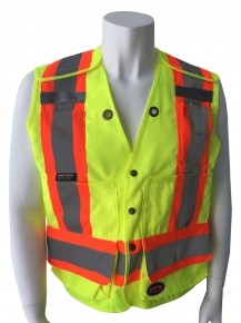 Hi Vis 5 Point Tear-Away safety vest meet CSA Z96-09 standard