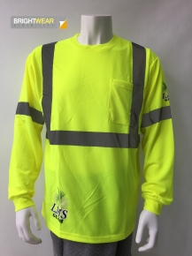 High Vis reflective safety T-shirt with chest pocket