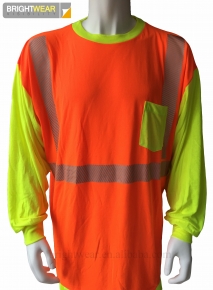ANSI contrast safety shirt with 3M5510 segmented reflective tape