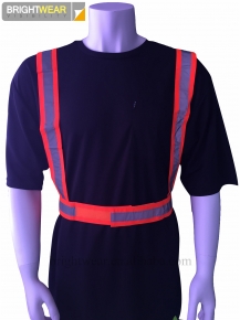 100 polyester orange oxford safety vest with reflective tape