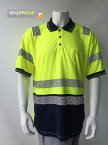Hi Viz reflective safety polo shirt with pocket meet AS/NZ 1906:04:2010