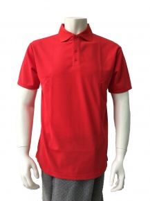 100 polyester pique fabric polo shirt with short sleeve