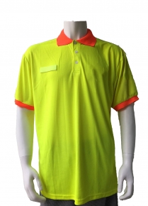 100 polyester hi vis safety polo shirt with 180gsm pique fabric