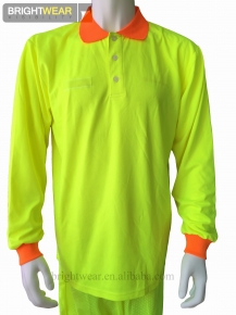 100 polyester hi vis safety polo shirt with 180gsm pique fabric
