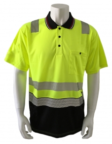 144F 100 polyester polo shirt with segmentad tape and printing for Australia market