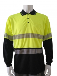 100 polyester micro mesh with moisture wicking properties polo shirt with 3M 5510 segmentad tape meet AS/NZ 1906.4:2010
