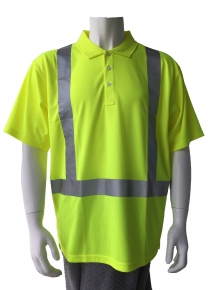 100 polyester high visibility polo shirt with 3M8712 reflective tape