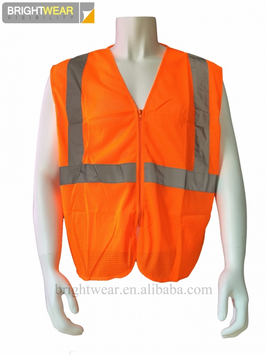 100 polyester mesh safety vest  ANSI 107