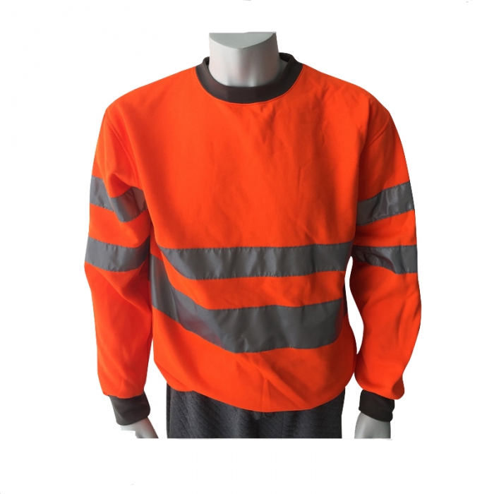 100 polyester inner brush fleece hi vis sweatshirt meet EN ISO20471